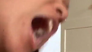 Asian teen nipsy doll jerks and sucks big cock