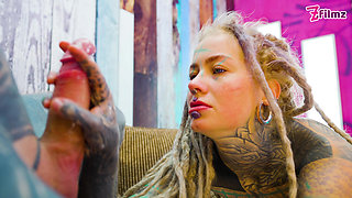 Sexy Alt Dreadhead Girl Rides a Big Cock with Her Ass