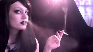 Smoking Goth Slut