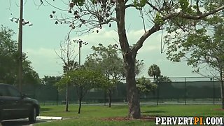 Pervertpi - teenage with cute tits splattered for insurance fraud