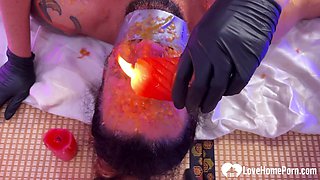 Punishing My Filthy Husband with Scalding Wax All Over