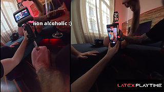 LATEX PLAYTIME - Huge Titty Goth Babe SABIEN DEMONIA DP'd & Fucked to Orgasm