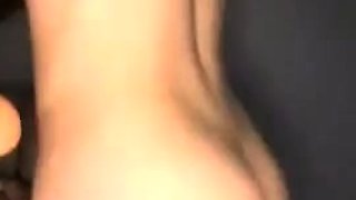 Asian shemale fucks tied up guy in bed