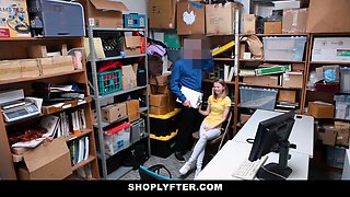 Tiny Teen caught sneaking and stealing gets pounded