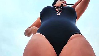 Colossal Canela Beach Attack FemDom