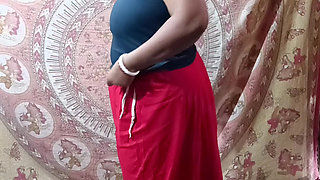 Green Saree Dropping Solo SFW