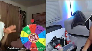 Close up with teen blonde sex doll rubbing her cunt