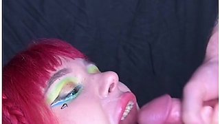 Swallowing Every Splash Of Cum She Given Into Her Mouth