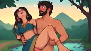Pushpa and Srivalli romance in jungle ( AI generated )