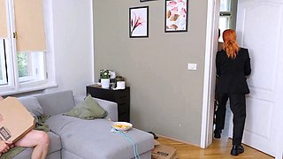 Busty trainer fucks boyfriends dad for cardio exercise