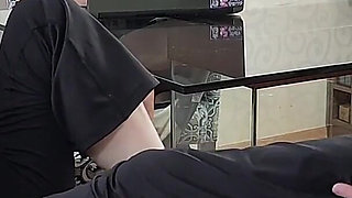 Office Interview Foot Seduction - Vitoria Vonteese Teases the Boss - Double Footjob
