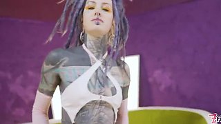 Dreadlocks Girl Double Anal Threesome with Gape and Prolapse