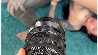 Morea Black, Nikolaz Zpageti And Lily Lu In Tattooed Vixen Teased On Behind The Scene Then Rode Hard Anal & Fed Straight From Her Ass