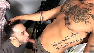 Tattooed Top Deeply Barebacks His Lover