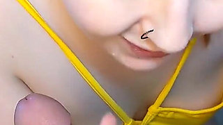 Double Facial for Innocent Redhead