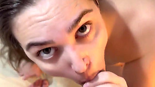 Naughty Wife Gives Blowjob Until She Gets Milk