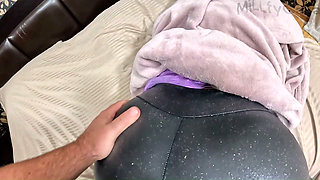 Brown Leather Dominant Wife Lookalike Twist. Deepthroat, Doggy and Creampie