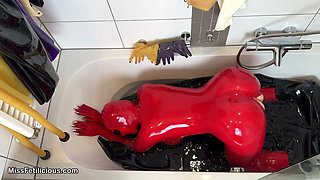 A Sinful Soak with the Latex Devil