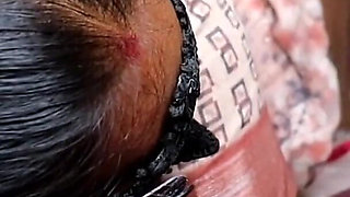 My Hot Neighbour Aunty in Saree Blouse Wearing Mask I Sucked Her Big Tits Fucked Her Hard and Cum Inside Her Pussy