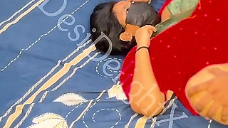 Wife in Hot Red Nighty Makes Husband Lose Control Hardcor Sex All Open