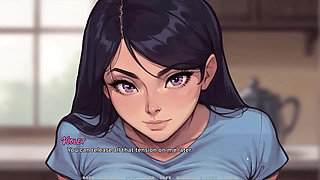 My New Girlfriend Taboo Hentai Game Ep.48 Caught by My Father in Law with My Step Mom and GF in the Kitchen!