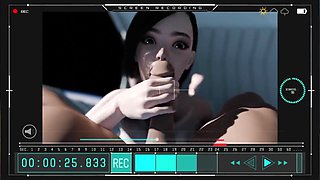 Zero-g Deep-throat & Rectal on Orbital Station Asian Echo Takes Rock hard Ass fucking in Space Before Back Jizz shot