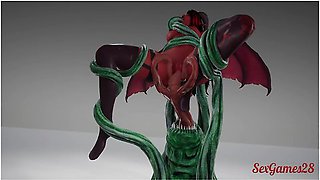 Succubus Girl Is Fucked By A Monster With Many Cocks