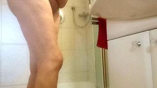 A Mature BBW Taking a Hot Shower