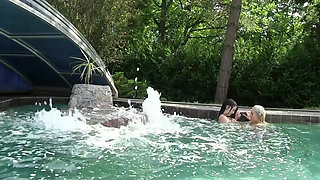 Hot Lesbians in the Sun - Sexy German Girls Lick & Finger Each Other Outdoors