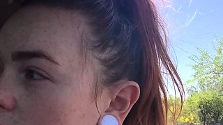 Busty amateur teen outdoor hardcore facial action