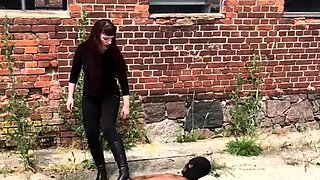 Cfnm femdom fetish brit fucks cfnm loser until he cums