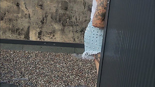 The Janitor Catches Me on the Roof; I Have to Suck His Dick and Let Him Fuck Me, or Else He’ll Call the Cops.