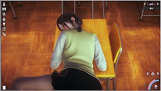 Schoolgirl uniforms tempt in a honey-select scene