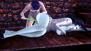 Alcina Dimitrescu Takes Anal Beads Dildo up Her Ass - Resident Evil Village Porn Parody