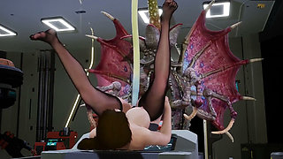 Busty doctor fucked by Lovecraftian monster