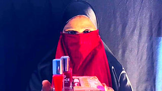 Desi Hijab Big Milk Sales Girl Leashed