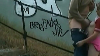 Sexy Teen Gets Pussy Wet and Fucked by Huge Dick at Street Side