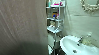 Ass Clap Big Tits Nipples Pierced Hot Stepdaughter in Bathroom Stepdad Walks in She Begs Him for a Golden Shower - Mastermeat1