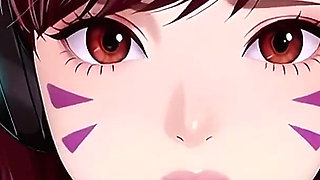 60 Frames, 1080p, D.va the Second Episode, the Innocent and Adorable Dva, Along with a Perfect Artful Oral Sex Scene. Blowjob,