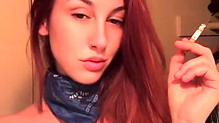 Artemisia Love Smoking a Cigarette Wearing a Sexy Bikini