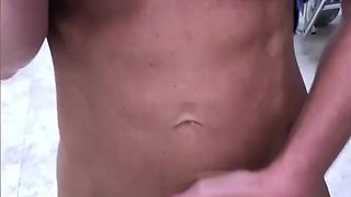 Perverted MILF nurse with huge boobs risky masturbates on a work