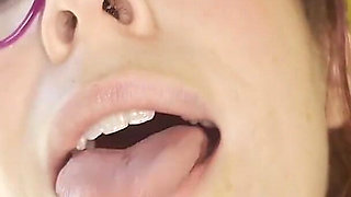 French Maid Dildos Herself, Fills Her Pussy with Fake Sperm and Squirts Everywhere