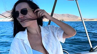 stepmom fucks with stepson on a boat in the open sea