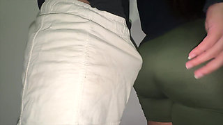 Big-ass Woman Touches a Stranger's Penis