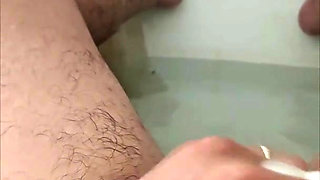 wanking off in the bathroom