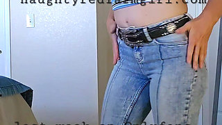 Redhead Fucks Herself Like Crazy All Over the Farm