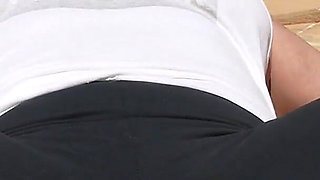 Orgasm Fingering with Big Butt Ass Spreading Pulling Down My Sweaty Yoga Pants Exercising Outdoor