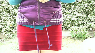 A Nice Masturbation in a Public Garden in a Wet Dress