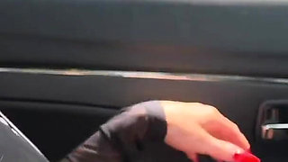 Driving Car in Heels and Nylons