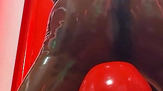 Facesitting Lesson: He Is Completely Addicted to His Rubber Goddess's Latex Ass